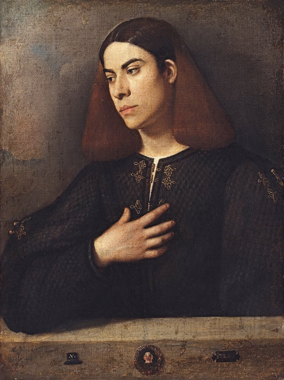 年轻人安东尼奥·布罗卡多的画像，约1509-1510年。 作者 Giorgione da Castelfranco