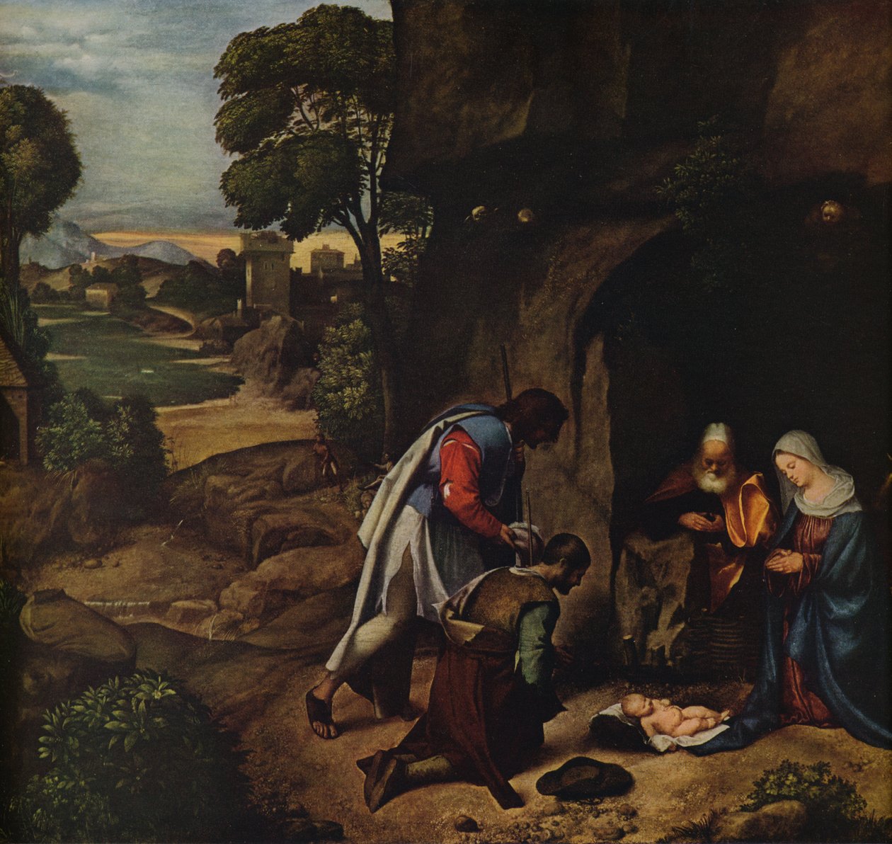 牧羊人的崇拜，1505-1510年 作者 Giorgione da Castelfranco