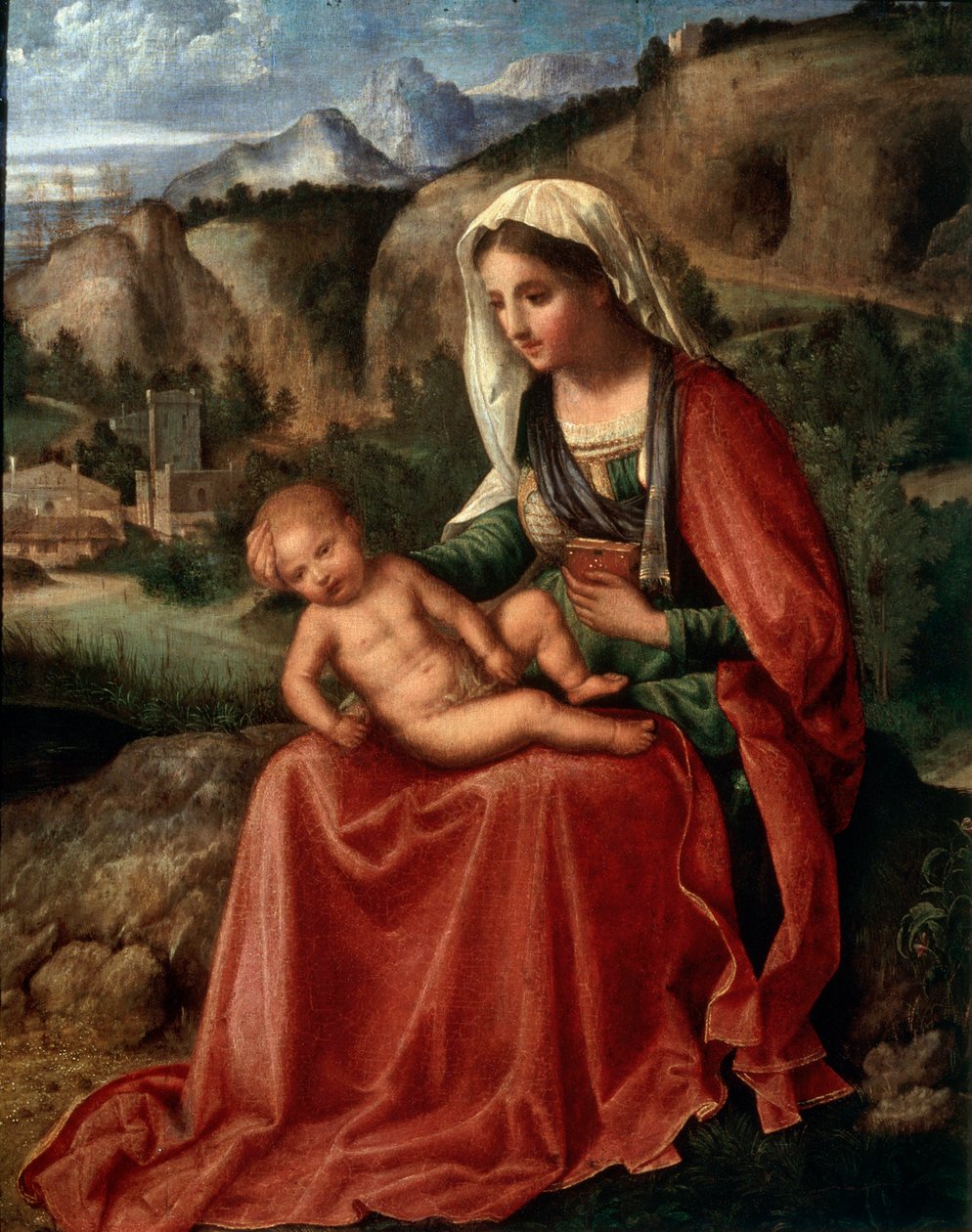 风景中的圣母子，c1503 作者 Giorgione da Castelfranco