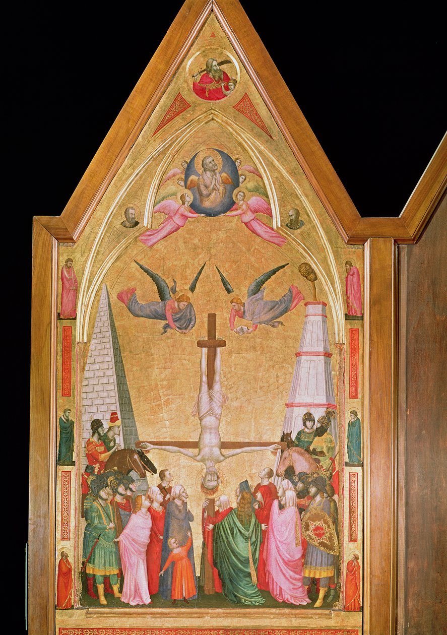 圣彼得被钉十字架，Stefaneschi Triptych的左手板，c.1320（面板上的蛋彩画） 作者 乔托迪邦多内