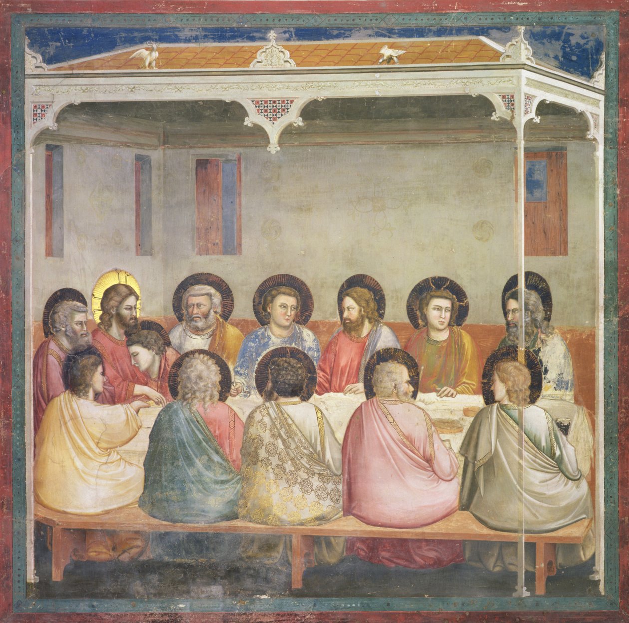 最后的晚餐，c.1305 作者 乔托迪邦多内