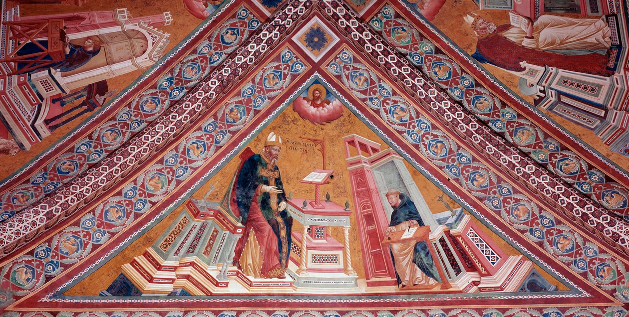 The Doctors of the Church: Saint Augustine of Hippo (fresco 作者 乔托（c.1266 1337）