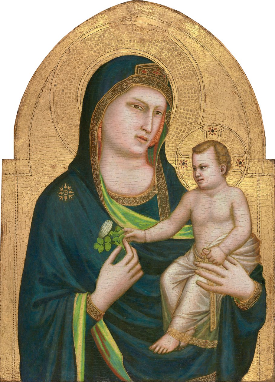 麦当娜和孩子，c.1320-30（面板上的蛋彩画） 作者 乔托（c.1266 1337）