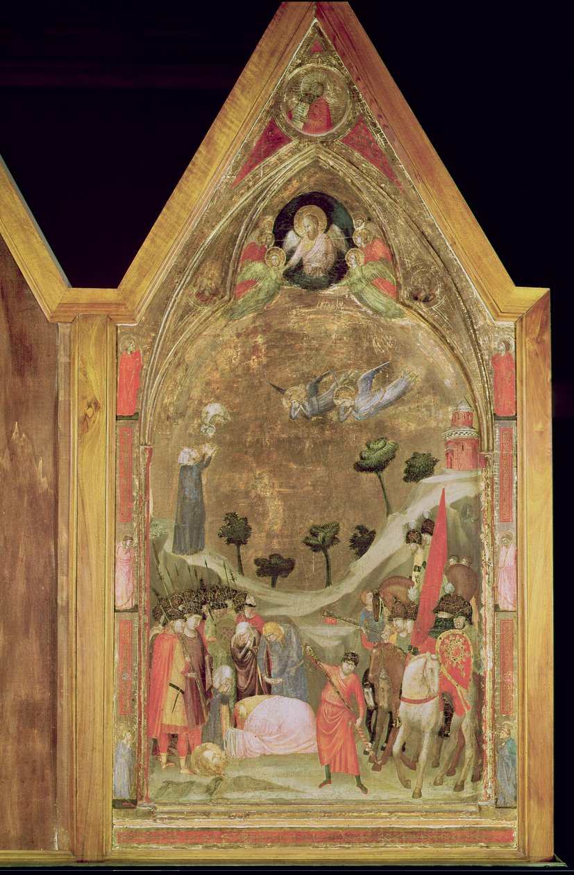 圣保罗的殉道，Stefaneschi Triptych的右手板，c.1320（面板上的蛋彩画） 作者 乔托迪邦多内