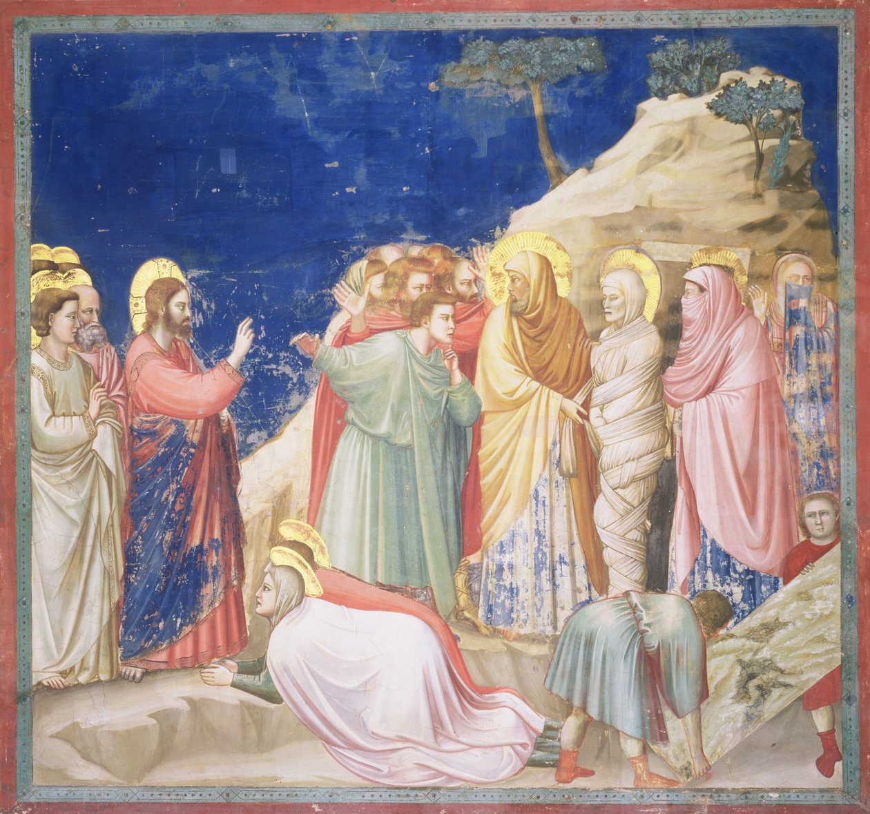 Lazarus的升起，c.1305（恢复前）（另见192699） 作者 乔托迪邦多内