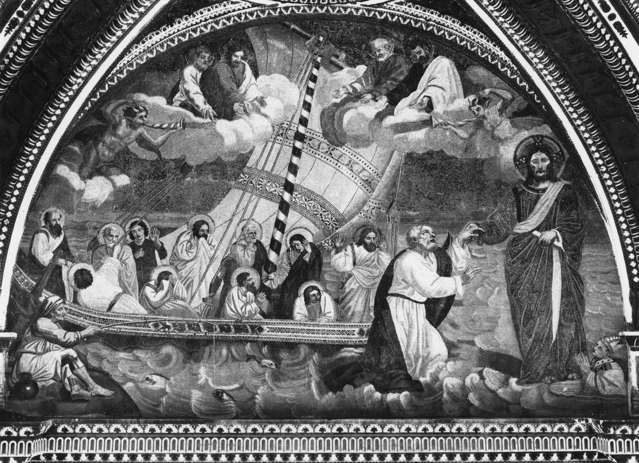圣彼得的Navicella（马赛克） 作者 Giotto di Bondone之后Giotto di Bondone之后