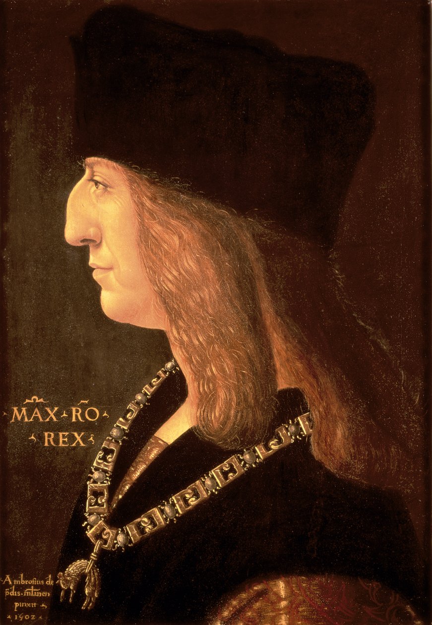 德国皇帝马克西米利安一世（1459-1519），1502（小组） 作者 乔凡尼·安布罗焦·德·普雷迪斯