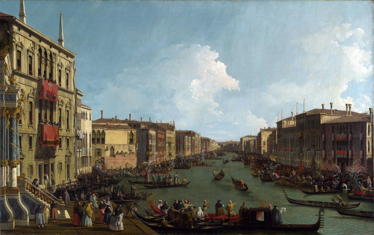 大运河上的帆船赛，1735年 作者 乔瓦尼·安东尼奥运河（Canaletto）