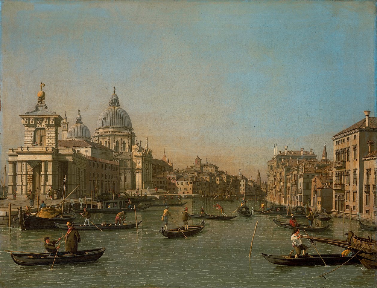 Punta della Dogana大运河入口和Santa Maria della Salute 作者 乔瓦尼·安东尼奥运河（Canaletto）