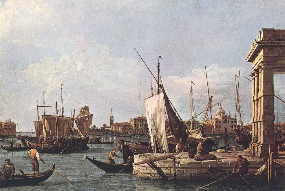 La Punta della Dogana（自定义点） 作者 乔瓦尼·安东尼奥运河（Canaletto）