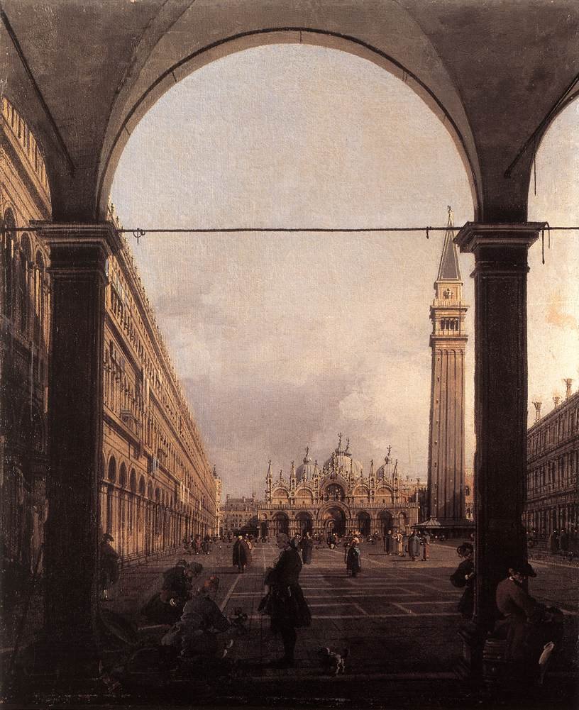 圣马可广场从西北角向东看 作者 乔瓦尼·安东尼奥运河（Canaletto）