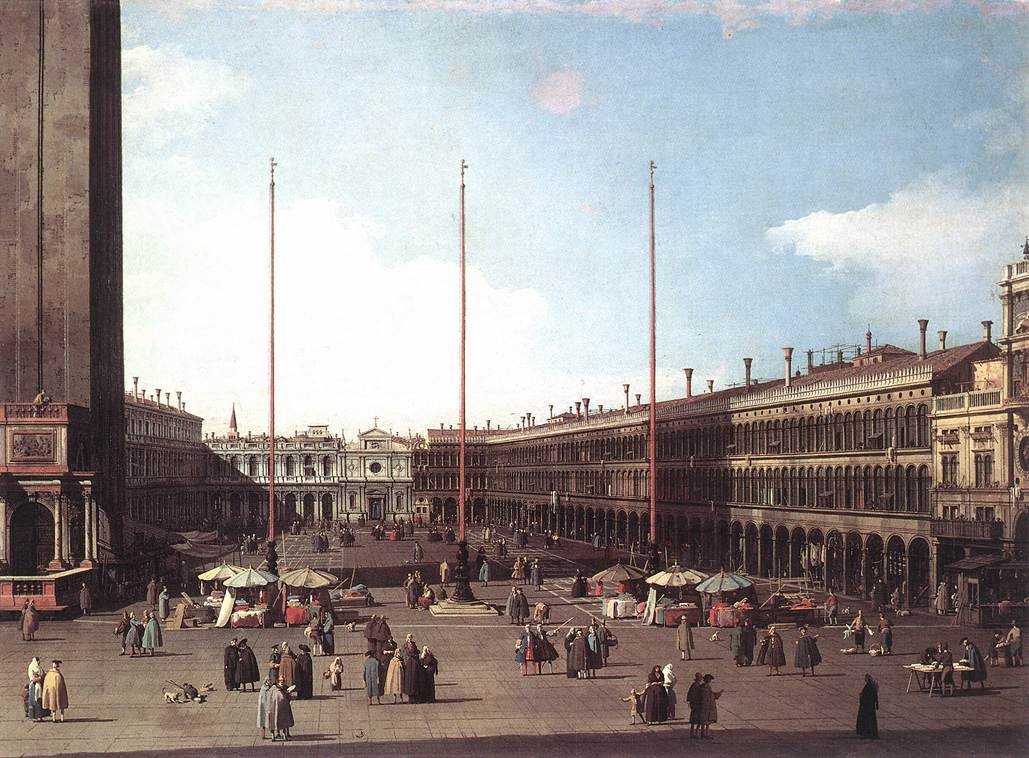 圣马可广场，望向圣吉米尼亚诺 作者 乔瓦尼·安东尼奥运河（Canaletto）