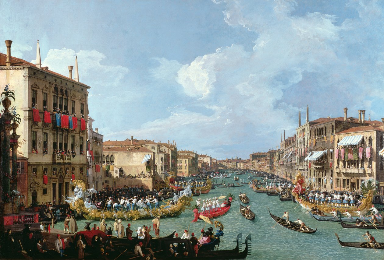 在大运河上的帆船赛 作者 乔瓦尼·安东尼奥运河（Canaletto）