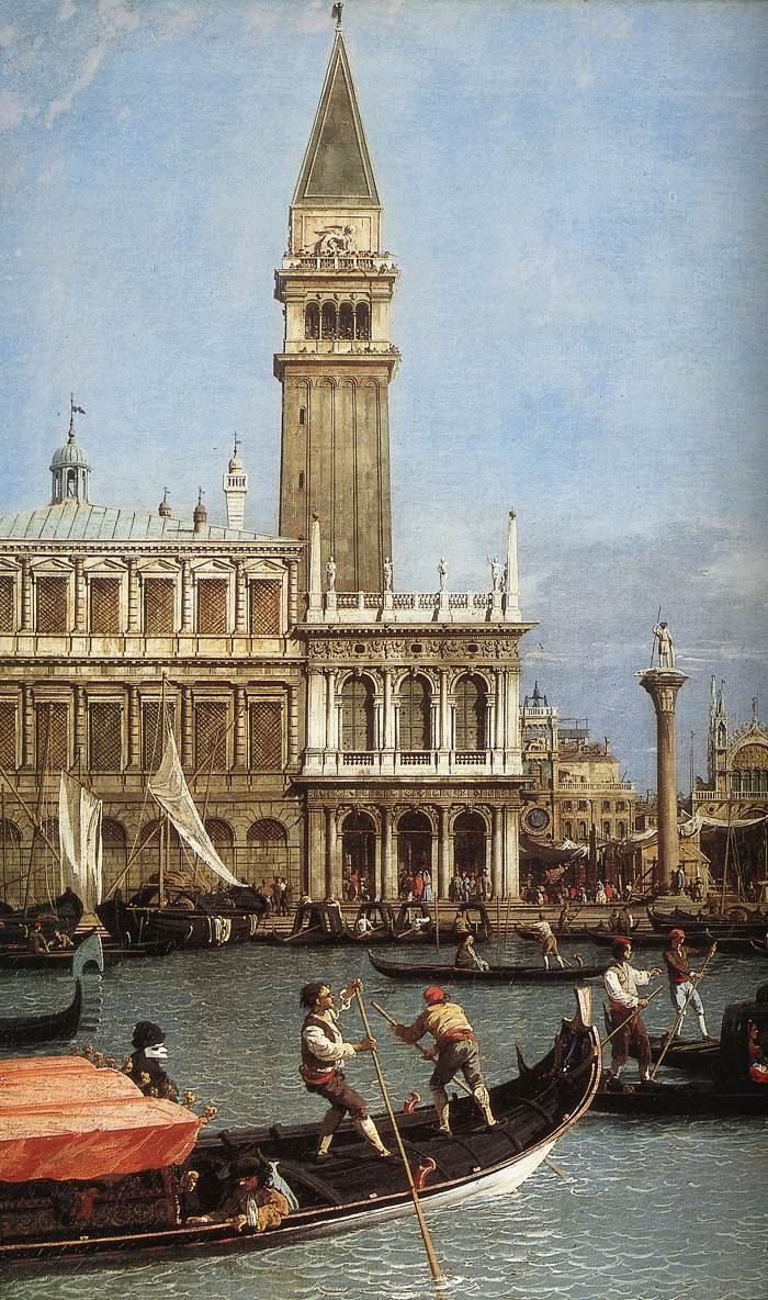 在阿森松日回归Bucentoro到Molo（详情） 作者 乔瓦尼·安东尼奥运河（Canaletto）