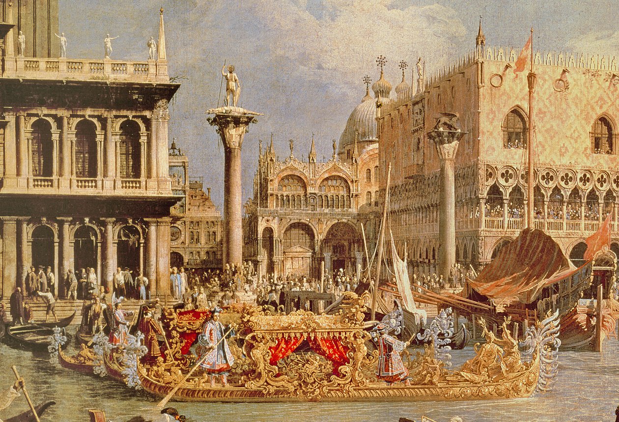 阿森松日返回Bucintoro（详情为61315） 作者 乔瓦尼·安东尼奥运河（Canaletto）