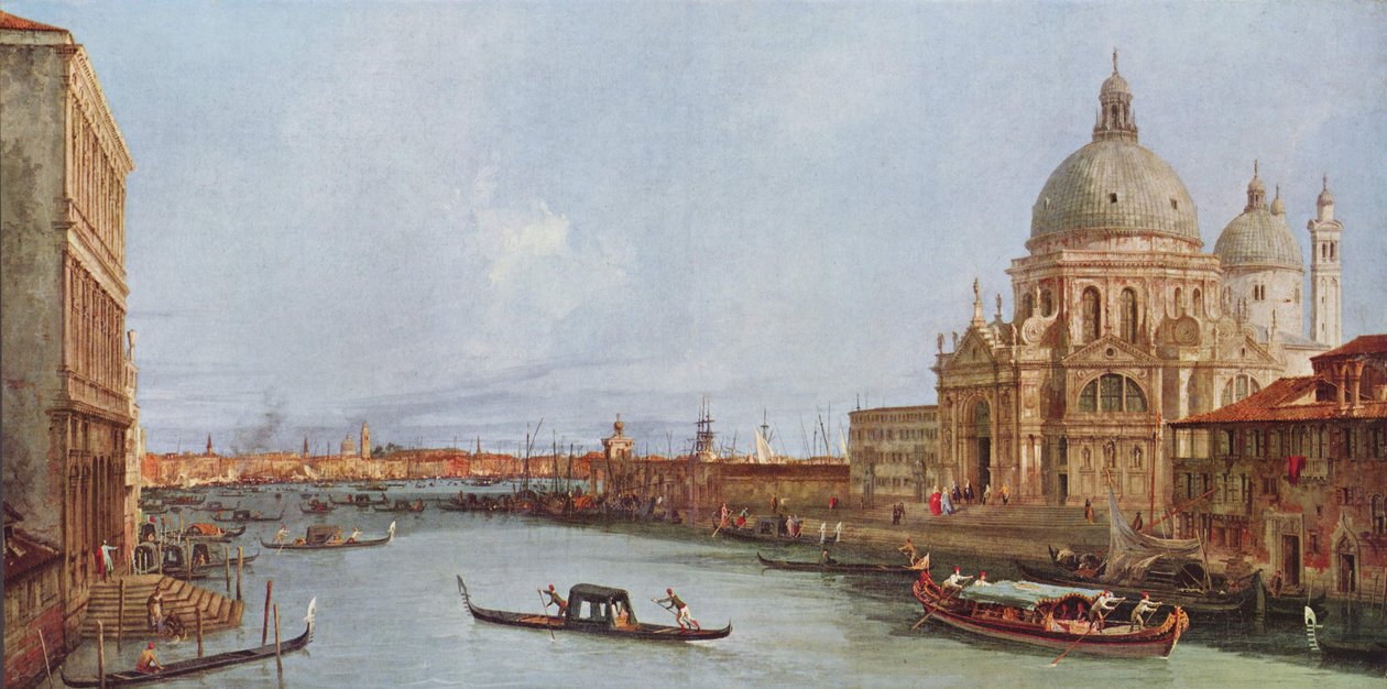 圣玛丽亚德拉致敬在威尼斯从大运河aus 作者 乔瓦尼·安东尼奥运河（Canaletto）