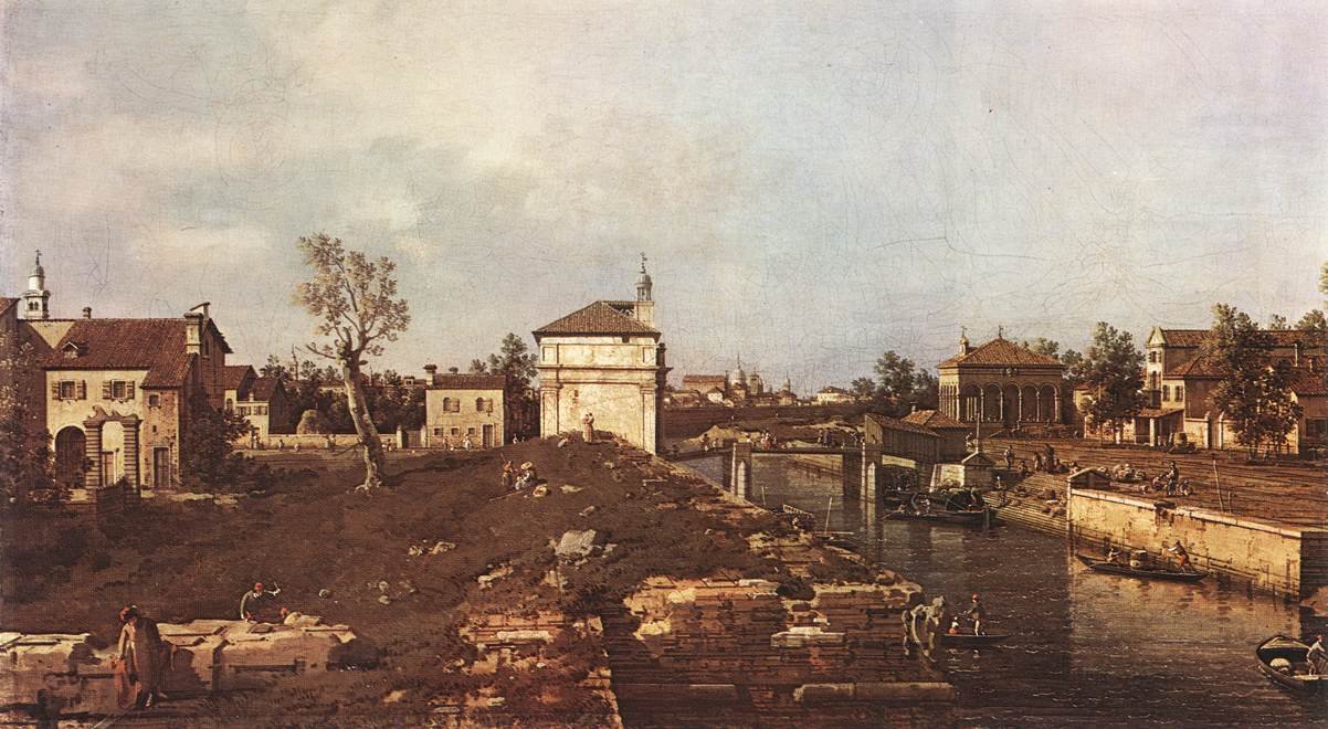 帕多瓦的布伦塔运河 作者 乔瓦尼·安东尼奥运河（Canaletto）