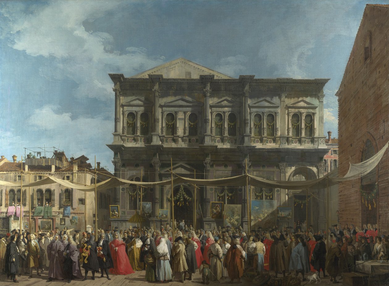参观教堂和Scuola di San Rocco的总督，1735 作者 乔瓦尼·安东尼奥运河（Canaletto）