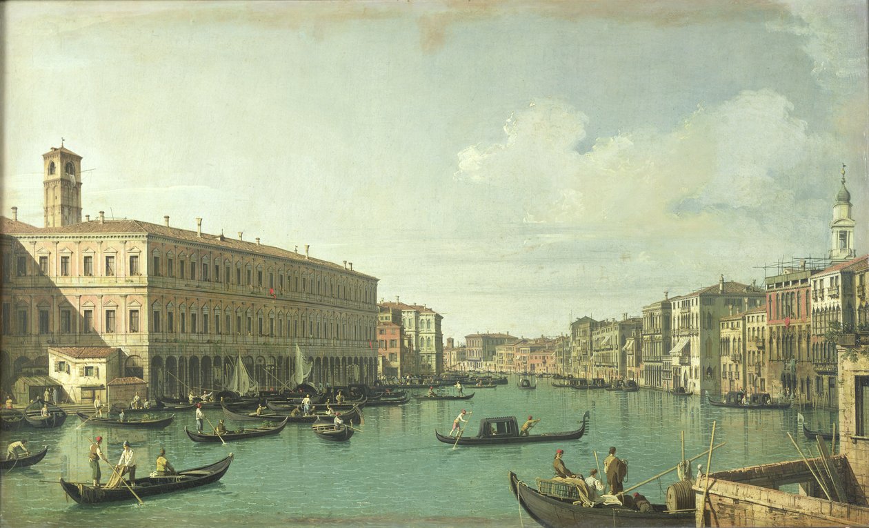 里亚托桥的大运河 作者 乔瓦尼·安东尼奥运河（Canaletto）