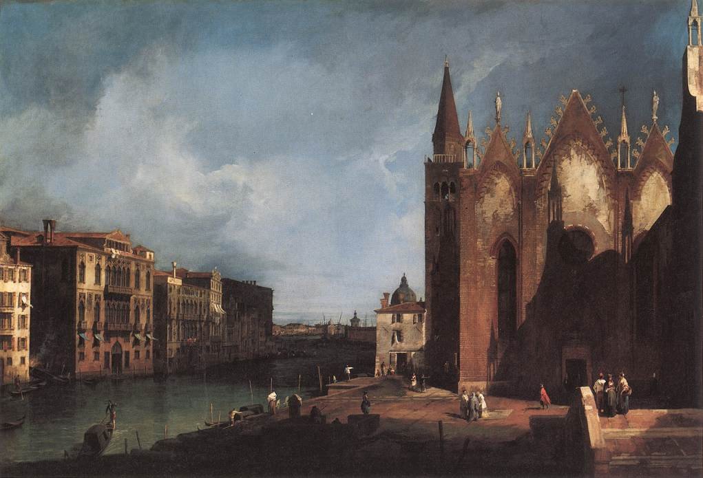 在Santa MariadellaCarità附近的大运河 作者 乔瓦尼·安东尼奥运河（Canaletto）
