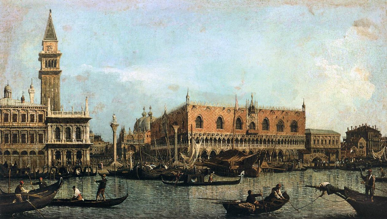 从圣马可盆地看到的Molo 作者 乔瓦尼·安东尼奥运河（Canaletto）