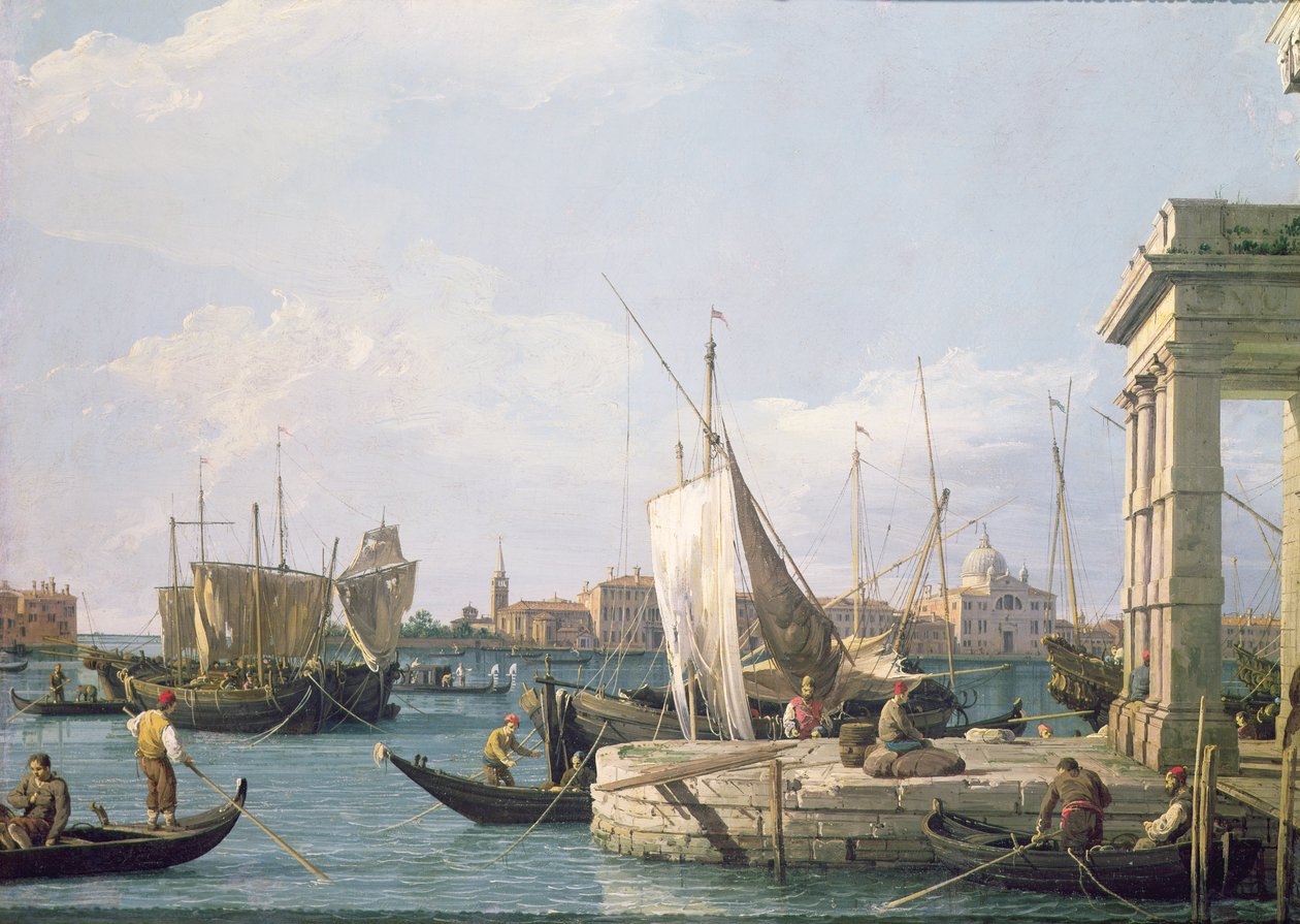 Punta della Dogana，1730 作者 乔瓦尼·安东尼奥运河（Canaletto）