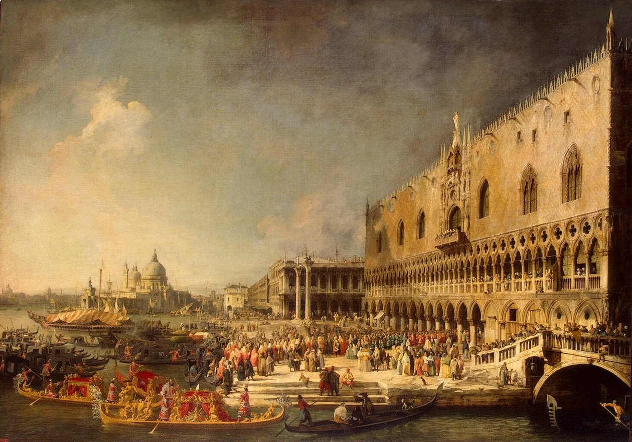 法国大使（Hermitage）的接待 作者 乔瓦尼·安东尼奥运河（Canaletto）