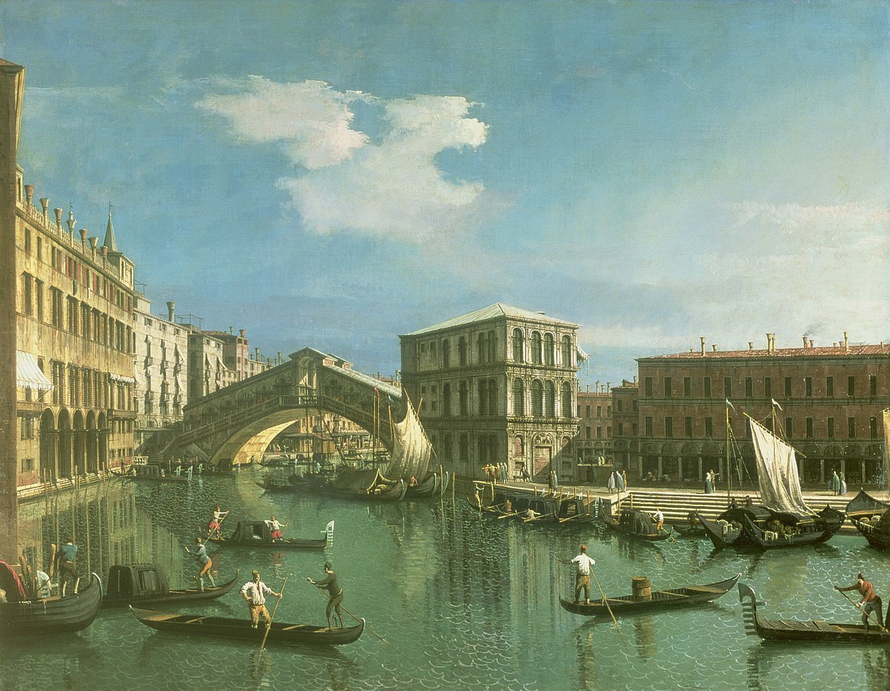 里亚托桥，威尼斯 作者 乔瓦尼·安东尼奥运河（Canaletto）