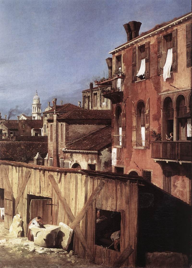 石匠院 作者 乔瓦尼·安东尼奥运河（Canaletto）