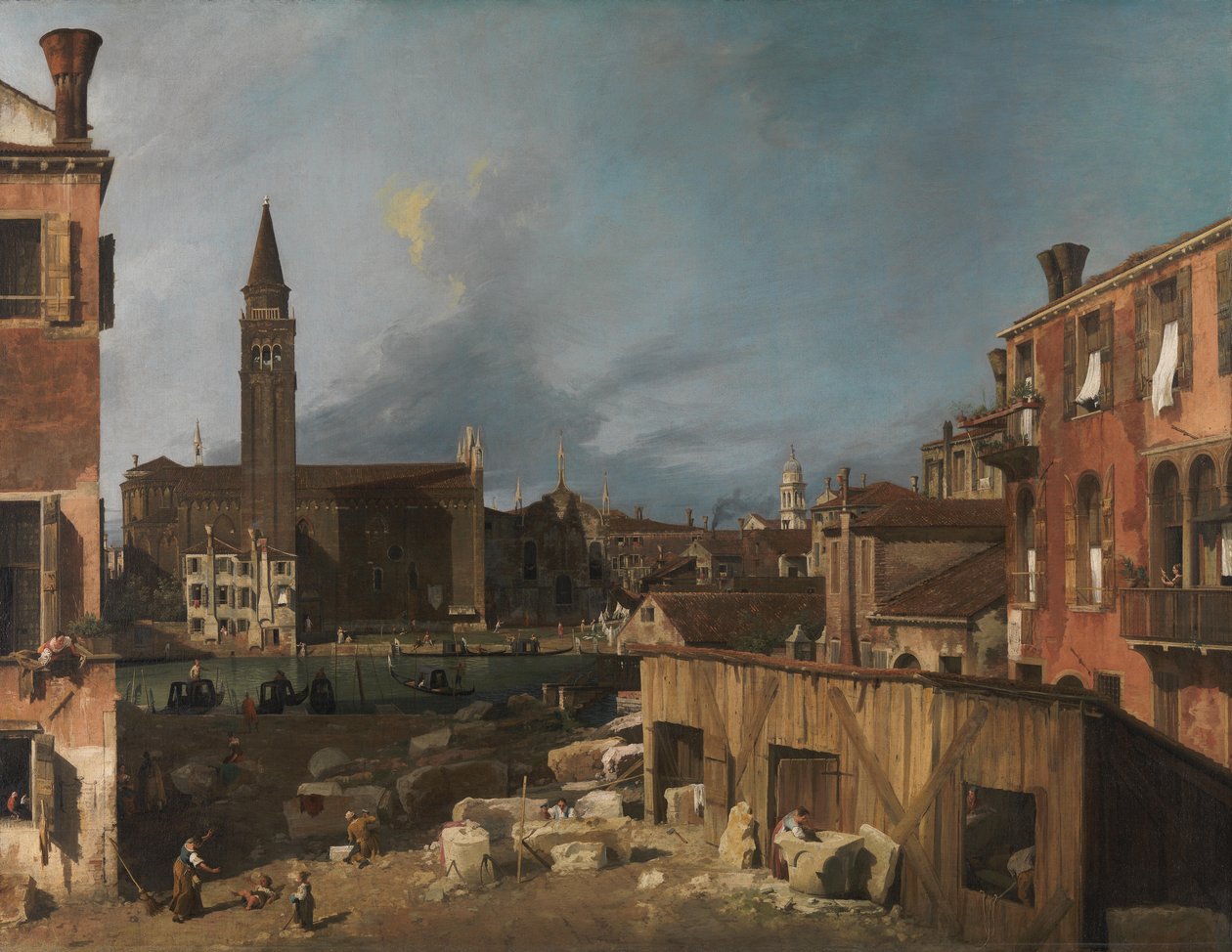 石匠院 作者 乔瓦尼·安东尼奥运河（Canaletto）