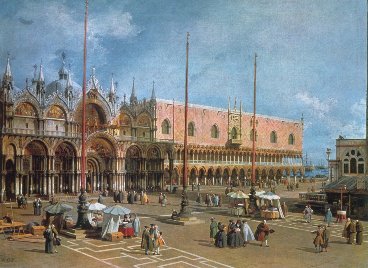 威尼斯 - 圣马克广场 作者 乔瓦尼·安东尼奥运河（Canaletto）
