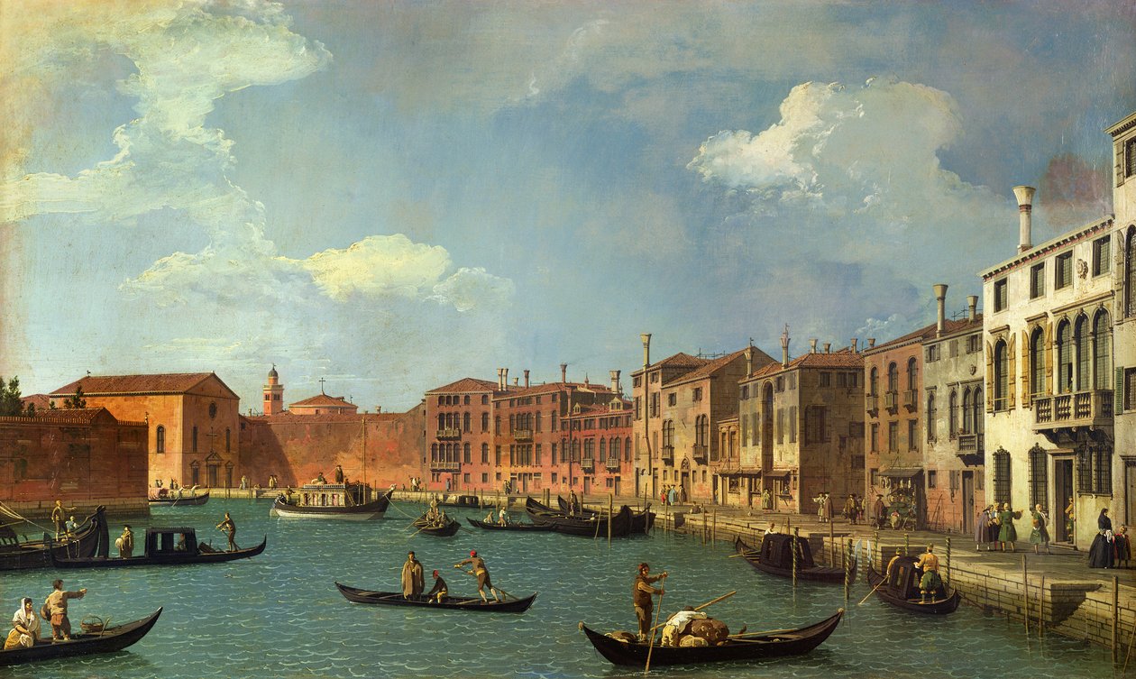 圣基亚拉，威尼斯运河的看法 作者 乔瓦尼·安东尼奥运河（Canaletto）