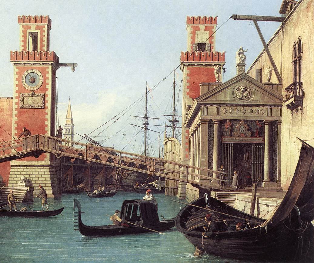 阿森纳入口的视图 作者 乔瓦尼·安东尼奥运河（Canaletto）