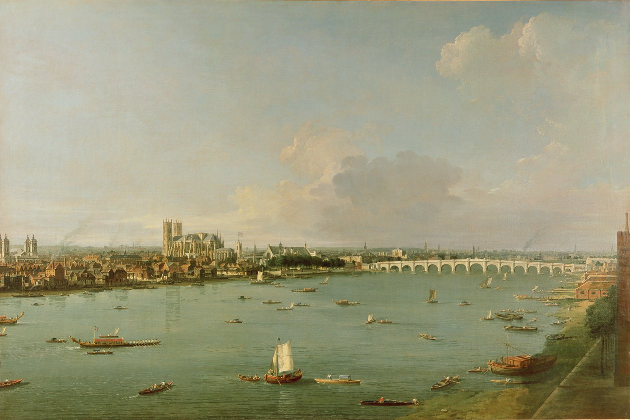 从河的南部的泰晤士河的看法 作者 乔瓦尼·安东尼奥运河（Canaletto）