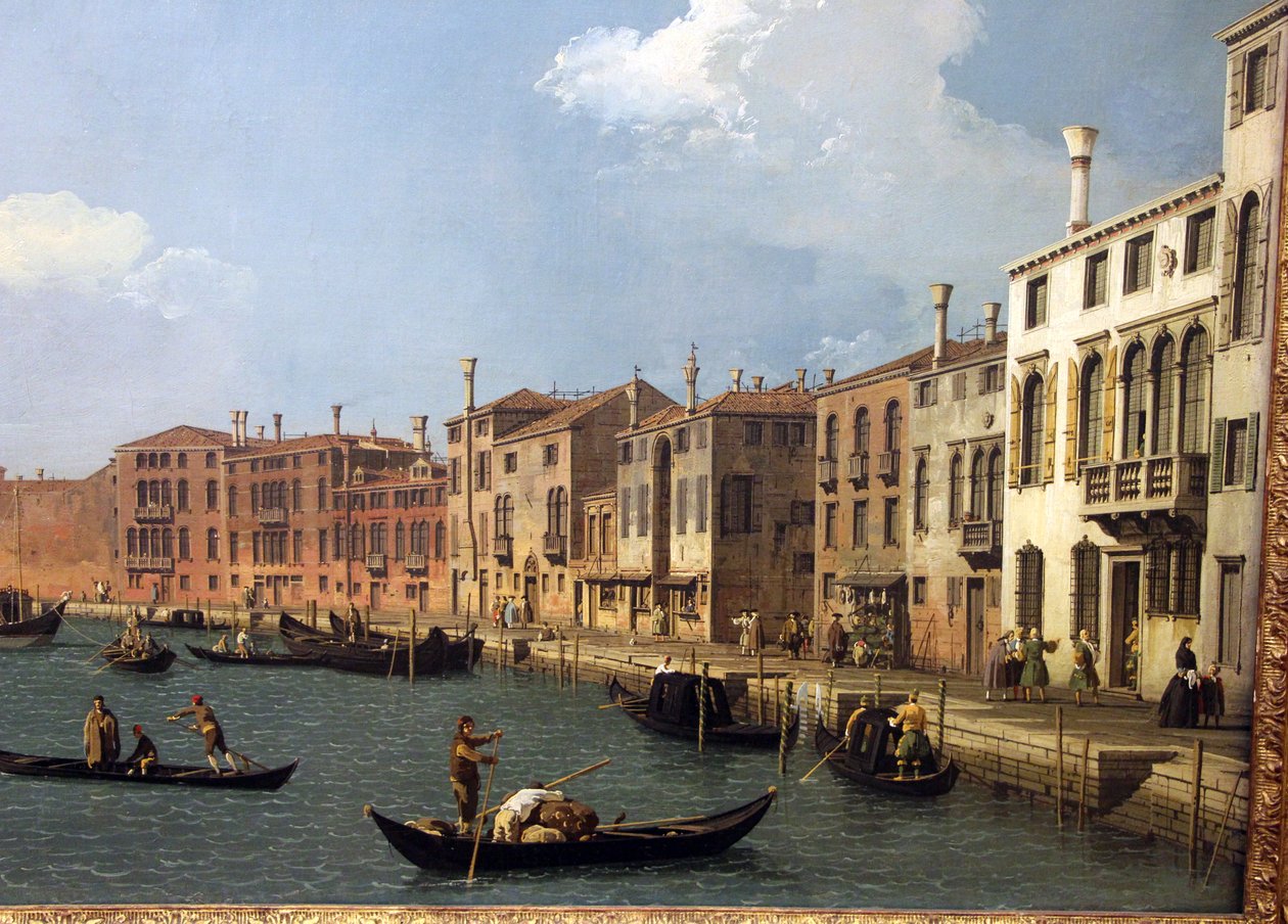 在威尼斯的圣基亚拉运河的视图 作者 乔瓦尼·安东尼奥运河（Canaletto）