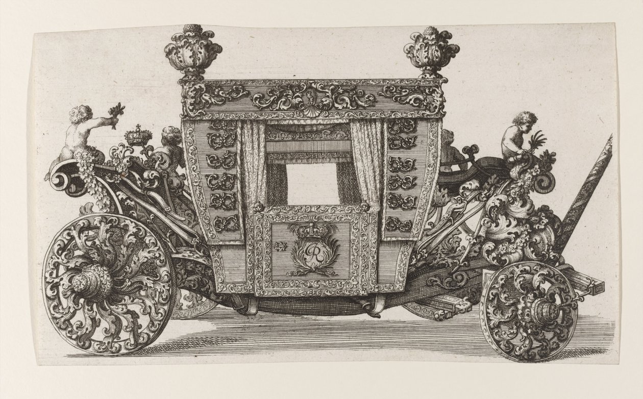 Castelmaine勋爵的第二次运输的侧视图由Andrea Cornely于1686年建造，他自己的... 作者 乔瓦尼·巴蒂斯塔·莱纳迪