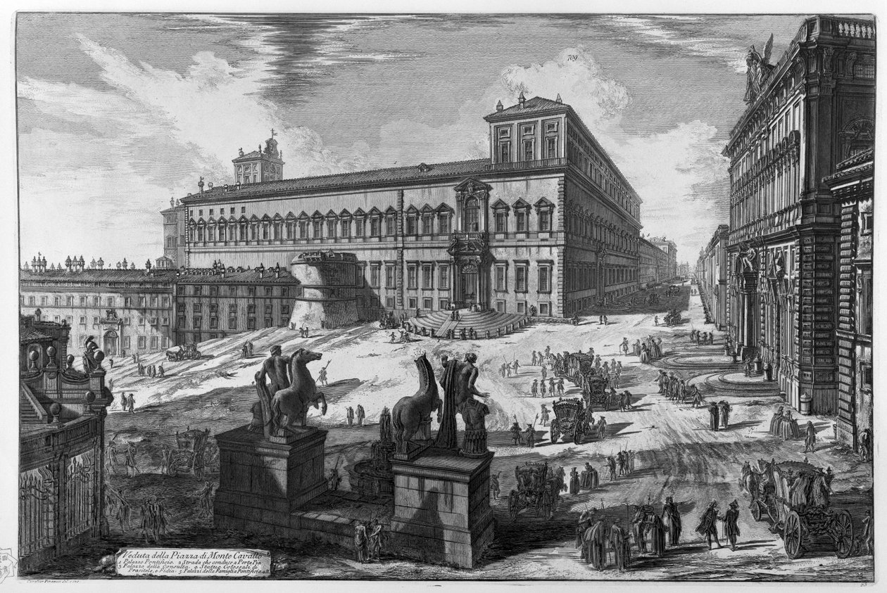 Piazza di Monte Cavallo的看法 作者 乔凡尼·巴蒂斯塔·皮拉涅西
