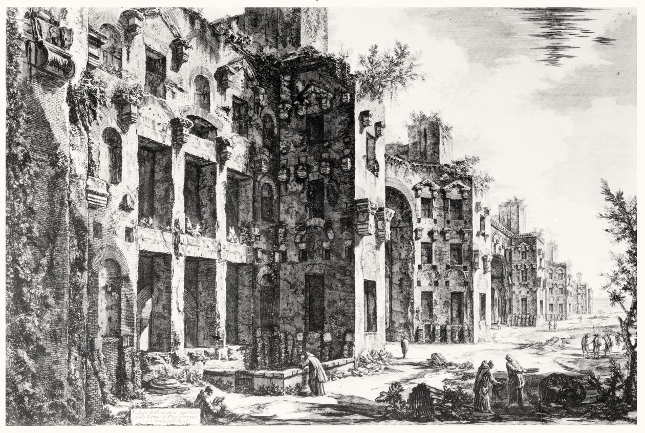 戴克里先生浴场的Frigidarium景观，来自“罗马观”系列，1760年 作者 乔凡尼·巴蒂斯塔·皮拉涅西