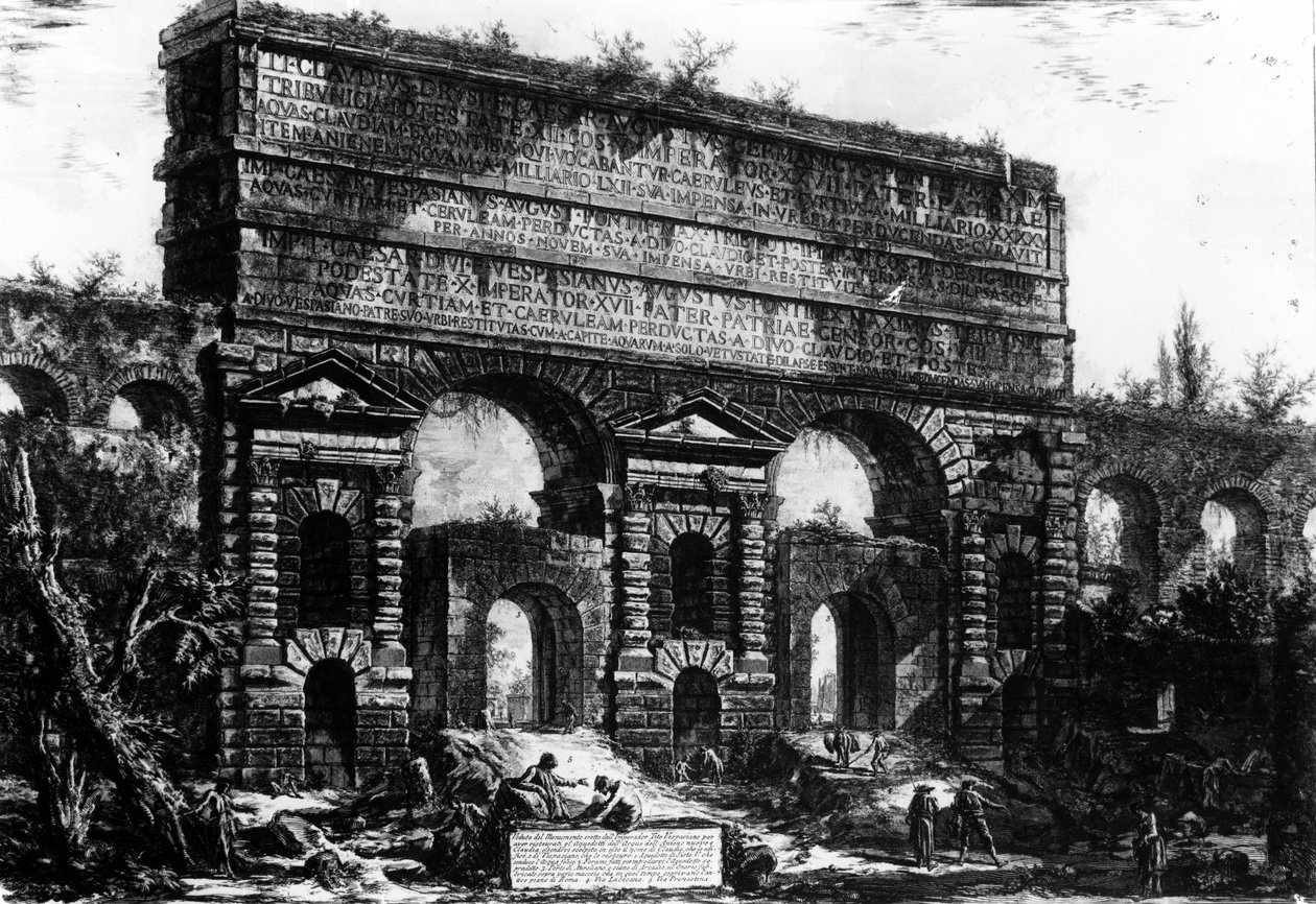 马焦雷门（Porta Maggiore）的景色，来自“罗马观”系列，1760年 作者 乔凡尼·巴蒂斯塔·皮拉涅西