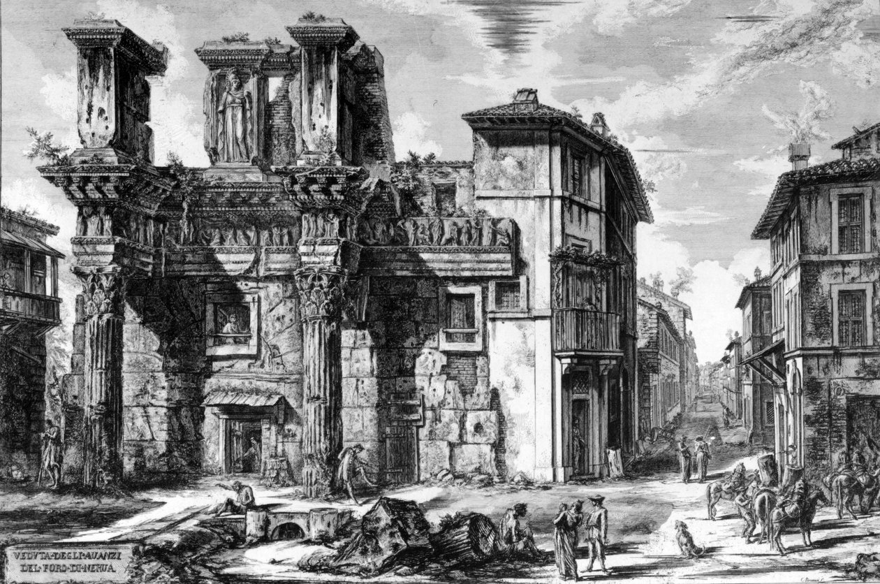 从1758年的“罗马观”系列看涅尔瓦论坛的遗迹 作者 乔凡尼·巴蒂斯塔·皮拉涅西