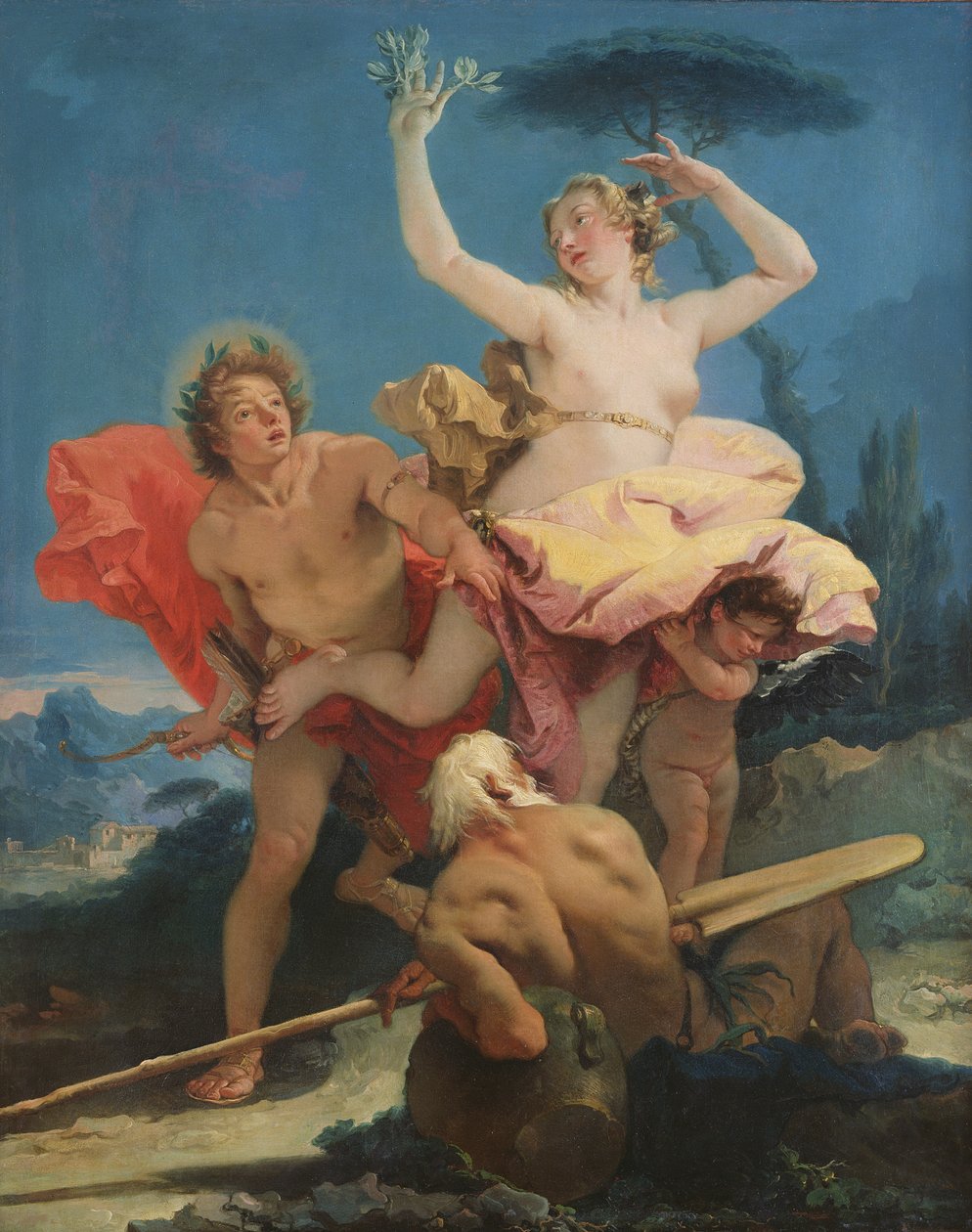 阿波罗和达芙妮，c.1743-44 作者 乔凡尼·巴蒂斯塔·提埃波罗