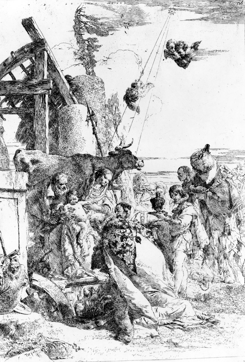 魔法师的崇拜，c.1753 作者 乔凡尼·巴蒂斯塔·提埃波罗
