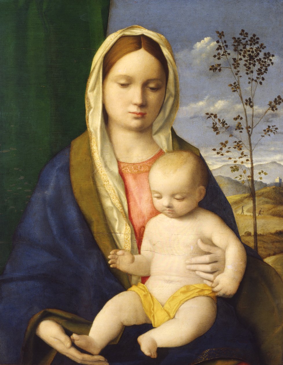 麦当娜和儿童，1510年 作者 乔凡尼·贝里尼（Giovanni Bellini）