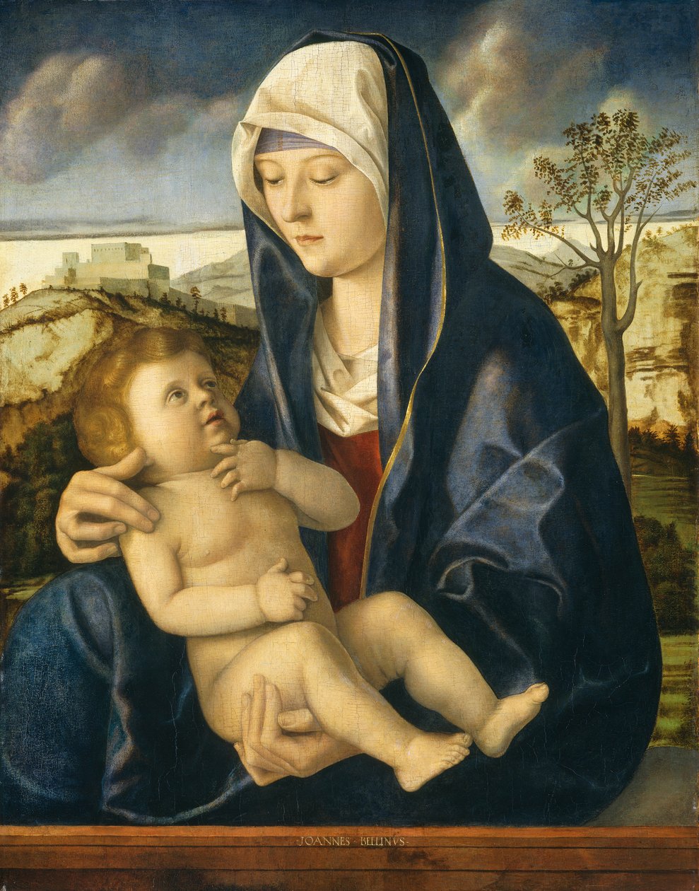 麦当娜和儿童在风景中，c.1490-1500 作者 乔凡尼·贝里尼（Giovanni Bellini）