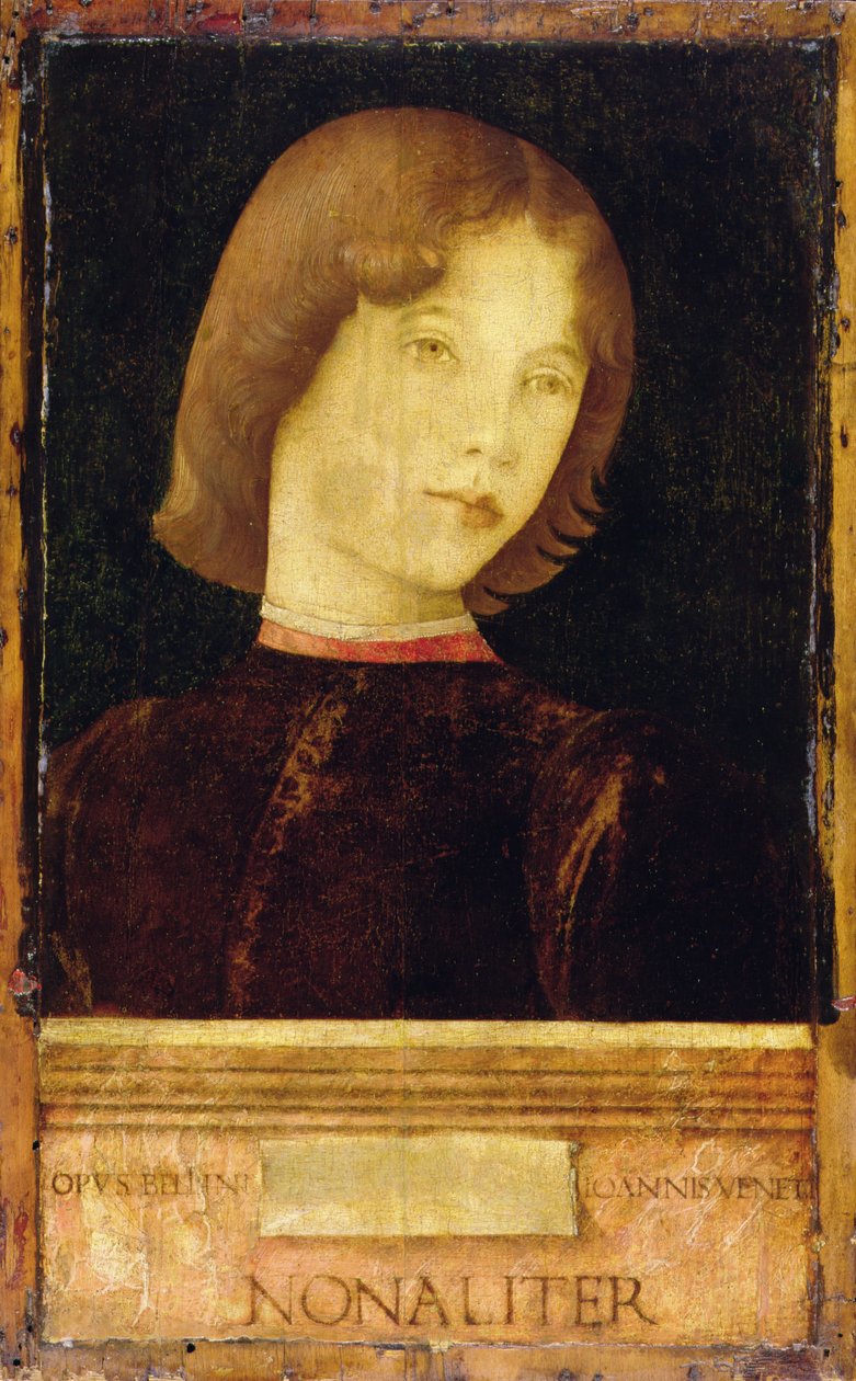 一个男孩的肖像，c.1470（面板上的蛋彩画） 作者 乔凡尼·贝里尼（Giovanni Bellini）