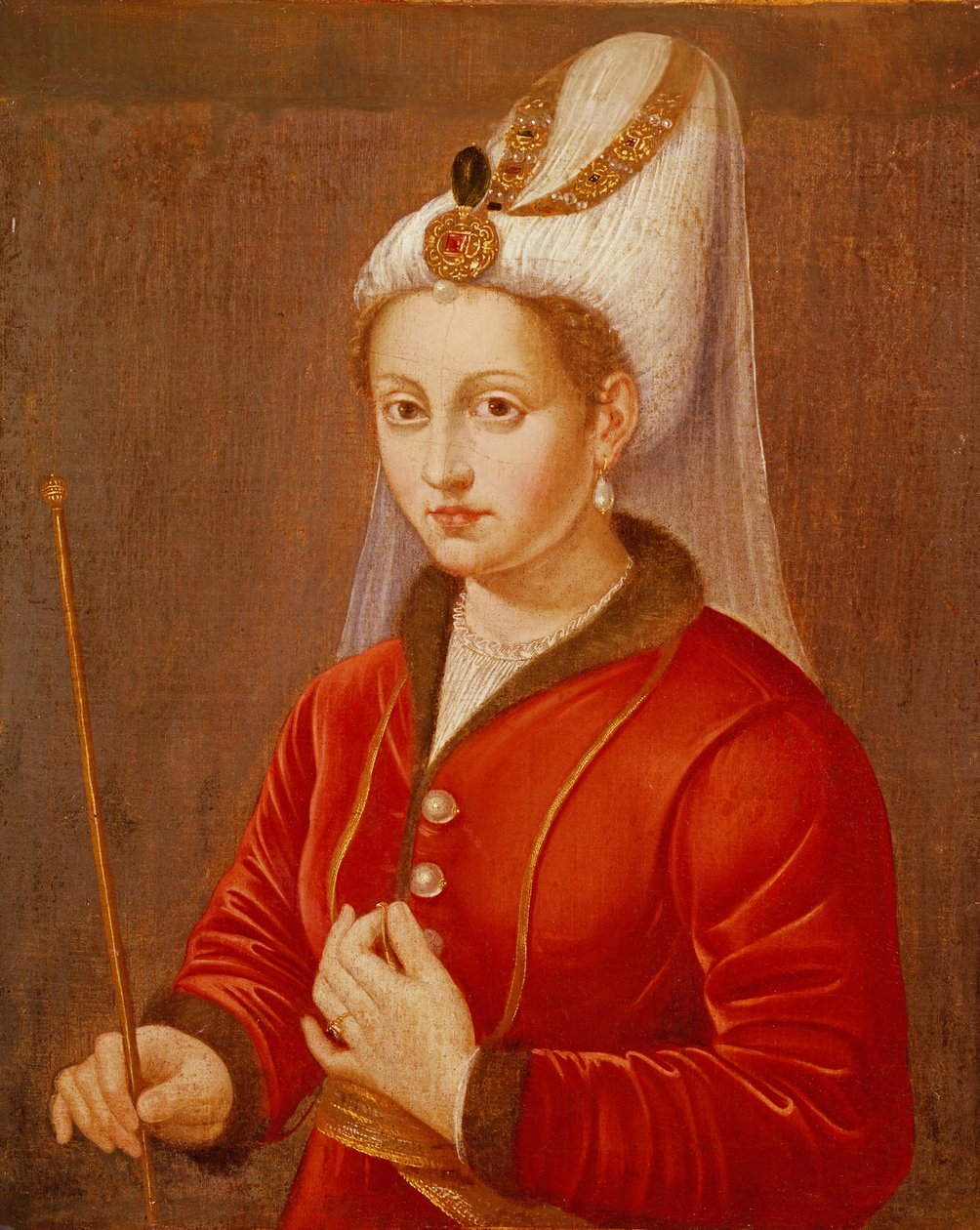 肖像被认为是塞浦路斯女王Catherine Cornaro，c.1470 作者 乔凡尼·贝里尼（Giovanni Bellini）