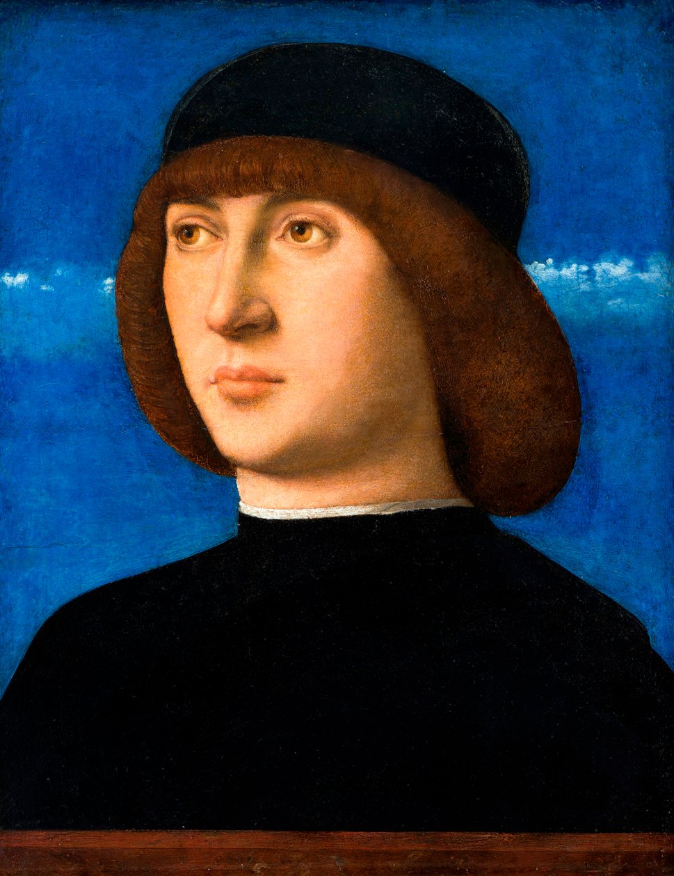 一名年轻男子的画像 作者 乔凡尼·贝里尼（Giovanni Bellini）