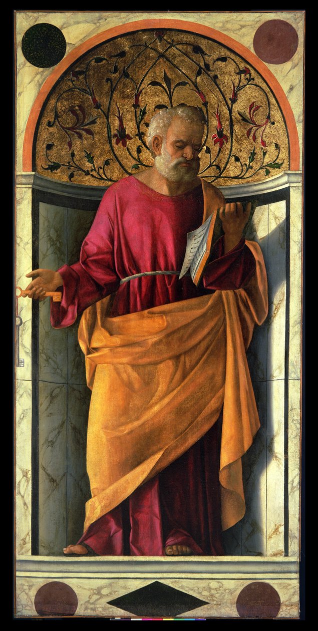 圣彼得（画布上的蛋彩画） 作者 乔凡尼·贝里尼（Giovanni Bellini）