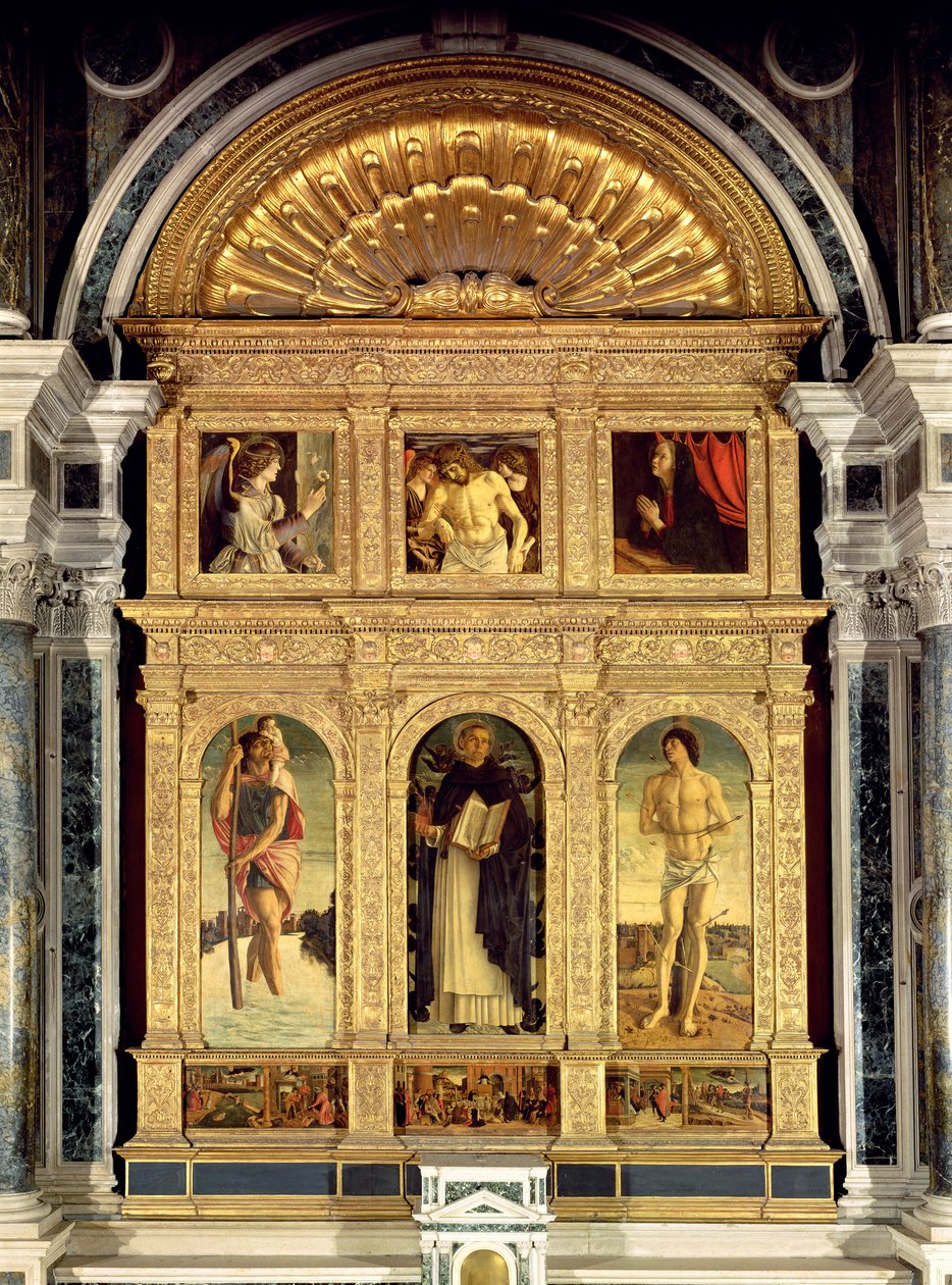 圣文森特费雷尔祭坛画，c.1465（polyptych） 作者 乔凡尼·贝里尼（Giovanni Bellini）