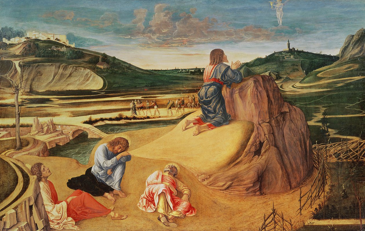 花园里的痛苦，c.1465（面板上的蛋彩画） 作者 乔凡尼·贝里尼（Giovanni Bellini）